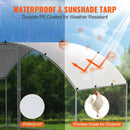 VEVOR metāla pastaigu vistu aizgalds ar jumta pārsegu, 3 × 1,97 × 1,99 m, drošības slēdzis, kupolveida jumts, āra putnu un trušu voljers