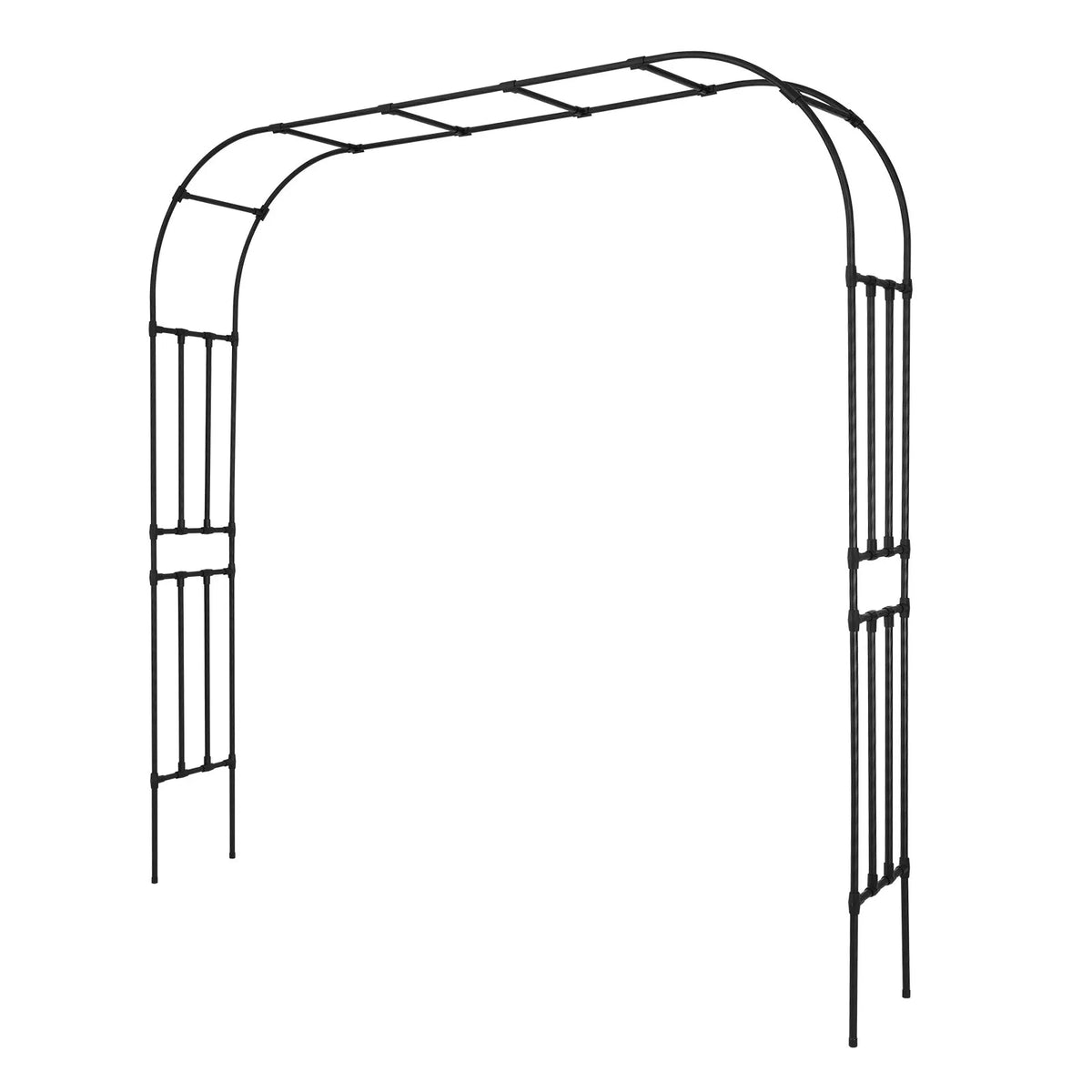 VEVOR dārza arka kāpjošiem augiem 240 × 250 × 40 cm, metāla pergolas arka ar zemes mietiem, izturīga dārza arka ar režģi augiem, viegli saliekama dekoratīva arka dārzam, pagalmam, kāzām un svinībām - ZEMLETES.LV