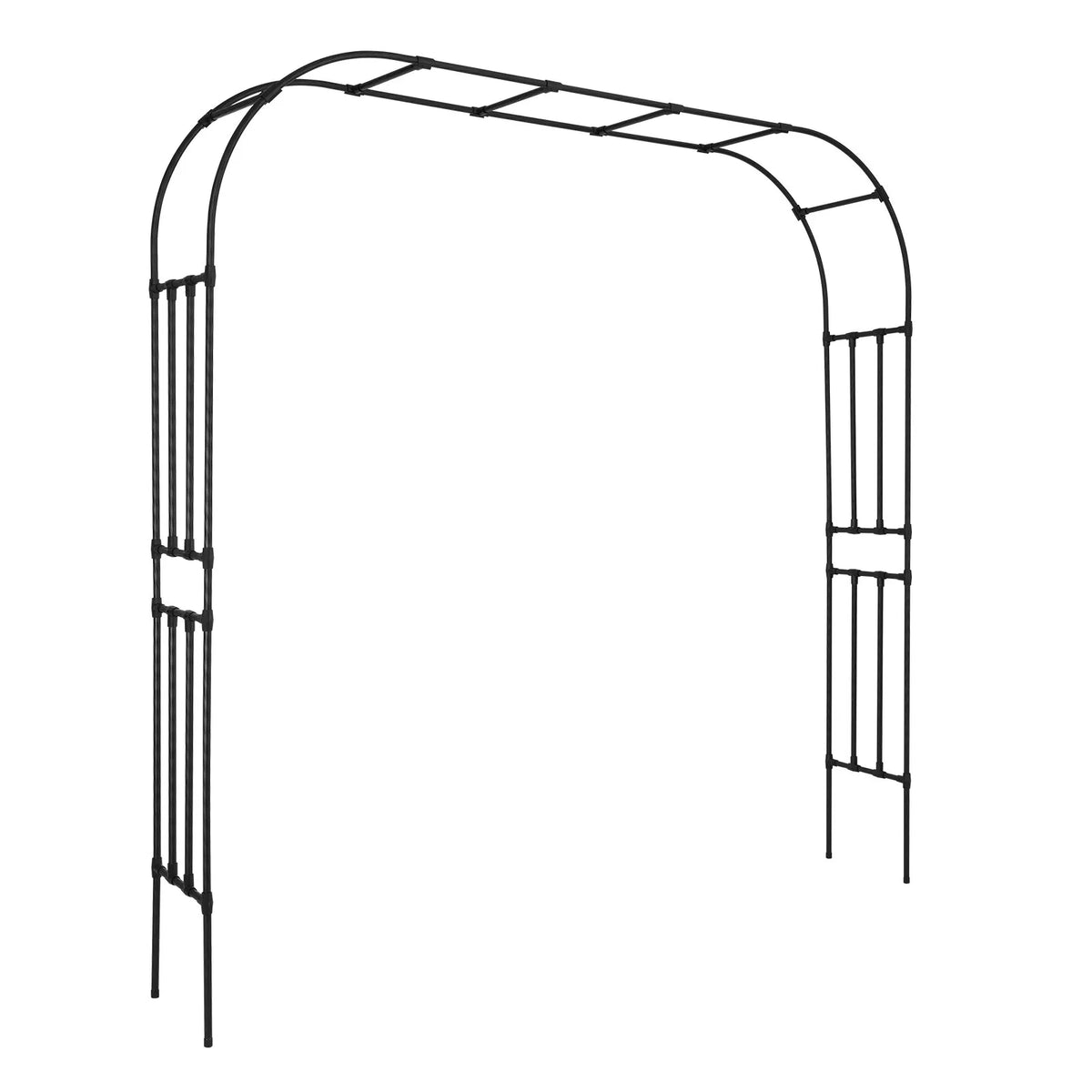 VEVOR dārza arka kāpjošiem augiem 240 × 250 × 40 cm, metāla pergolas arka ar zemes mietiem, izturīga dārza arka ar režģi augiem, viegli saliekama dekoratīva arka dārzam, pagalmam, kāzām un svinībām - ZEMLETES.LV