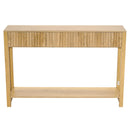 VEVOR konsoles galds ar 3 atvilktnēm un plauktu, 120x30x80cm, dabīga koka tonis