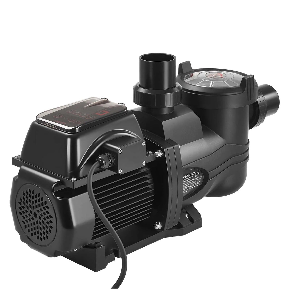 VEVOR maināma ātruma baseina sūknis 1650 W, AC 220–240 V, plūsma līdz 33000 l/h ar filtra grozu, pašiesūcošs ar programmējamu taimeri, piemērots iebūvētiem un virszemes baseiniem - ZEMLETES.LV