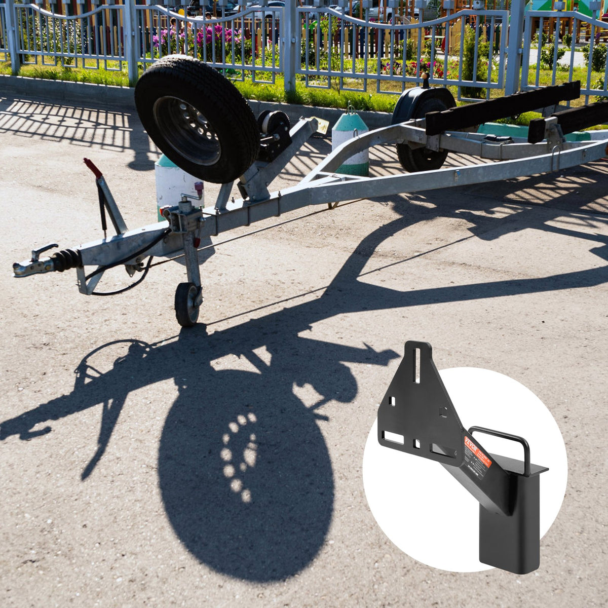 VEVOR Spare Wheel Carrier, Trailer Spare Wheel Mount, 72.5 kg Capacity, Trailer Accessory, Suitable for Most 4, 5, 6 and 8 Bolt Wheels with 100, 108, 114, 120, 127, 140, 152, 165 mm Bolt Patterns