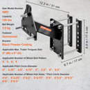 VEVOR rezerves riepas turētājs – piekabes stiprinājums riepas uzglabāšanai, līdz 72,5 kg kravnesība, piemērots 4, 5, 6 un 8 skrūvju riteņiem ar attālumiem: 101,6 mm, 107,9 mm, 114,3 mm, 120,6 mm, 127 mm, 139,7 mm, 152,4 mm, 165,1 mm
