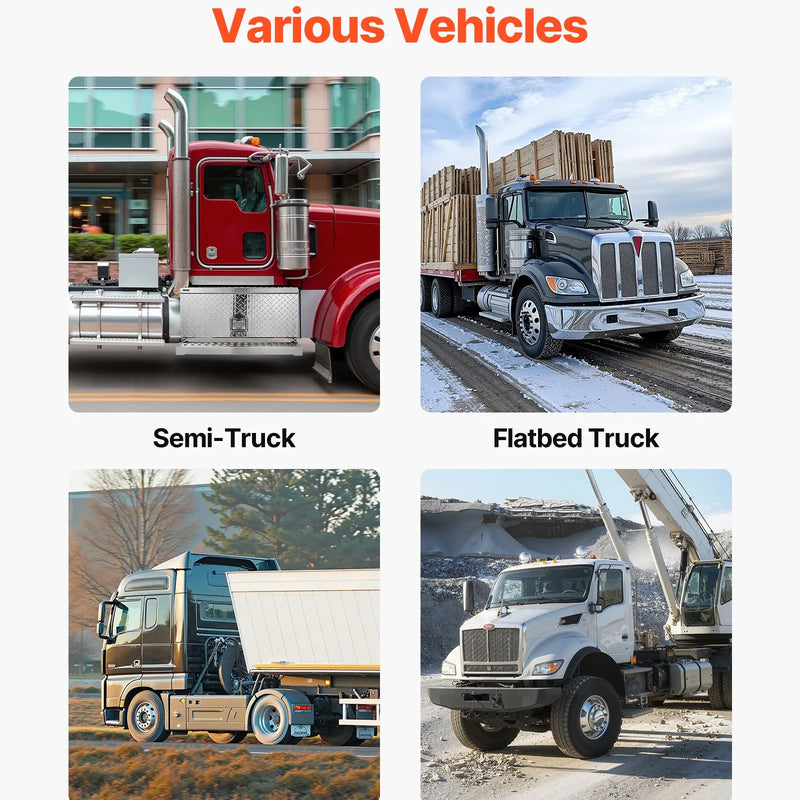 VEVOR puspiekabes pakāpiena instrumentu kaste, 760 × 750 × 400 mm, izturīga alumīnija rievotā instrumentu kaste ar ūdensizturīgu konstrukciju, kabīnes pakāpi, T veida roktura slēdzeni un atslēgām, piemērota platformām un puspiekabēm.