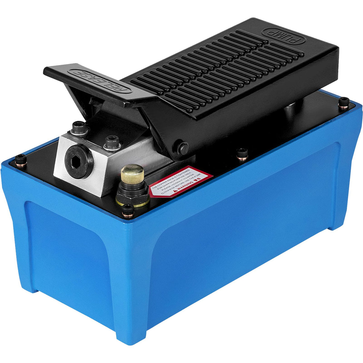 VEVOR Pneumatic Hydraulic Foot Pump 689 bar, 1.7 l Tank, All-Metal Body