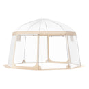 VEVOR 3.66 x 3.66 x 2.4 m kupolveida sporta telts – laikapstākļu izturīga, piemērota 8-10 cilvēkiem, caurspīdīga