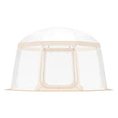 VEVOR 3.66 x 3.66 x 2.4 m kupolveida sporta telts – laikapstākļu izturīga, piemērota 8-10 cilvēkiem, caurspīdīga