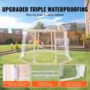 VEVOR 3 x 3 x 2.1 m kupolveida sporta telts – laikapstākļu izturīga, piemērota 4-8 cilvēkiem, caurspīdīga