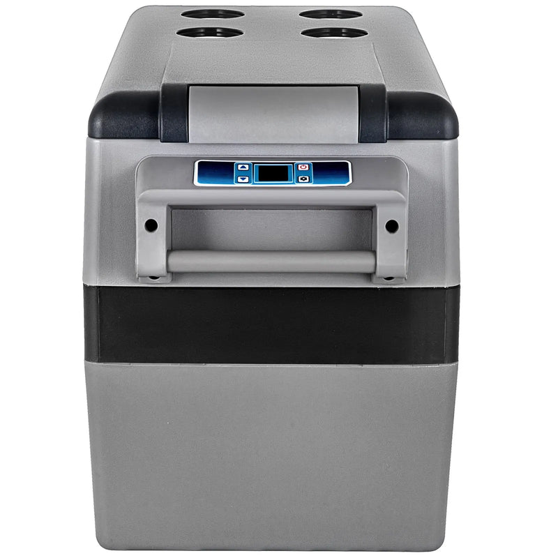 45L VEVOR 45W automašīnas ledusskapis/saldētava, ideāls risinājums automašīnām, kravas automašīnām, treileriem, laivām, kā arī lietošanai mājās vai āra aktivitātēs, piemēram, ceļojumos, makšķerēšanā un kempingā.