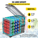 55L VEVOR automašīnas ledusskapis ar kompresoru, pārnēsājams mini ledusskapis/saldētava automašīnām, kravas auto, kemperiem un laivām, elektrisks dzesētājs ceļošanai, makšķerēšanai, āra un mājas lietošanai