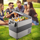 55L VEVOR automašīnas ledusskapis ar kompresoru, pārnēsājams mini ledusskapis/saldētava automašīnām, kravas auto, kemperiem un laivām, elektrisks dzesētājs ceļošanai, makšķerēšanai, āra un mājas lietošanai