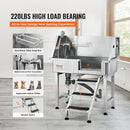 VEVOR 864 mm nerūsējošā tērauda suņu kopšanas vanna ar rampu, atvilktni, jaucējkrānu un piederumiem (labā puse)