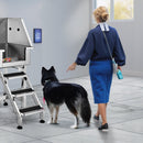 VEVOR 864 mm nerūsējošā tērauda suņu kopšanas vanna ar rampu, atvilktni, jaucējkrānu un piederumiem (labā puse)