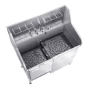 VEVOR 127 cm nerūsējošā tērauda suņu kopšanas vanna ar rampu, jaucējkrānu un durvīm kreisajā pusē