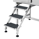 VEVOR 1,57 m profesionāla nerūsējošā tērauda suņu kopšanas vanna ar kāpnēm, ziepju trauku, jaucējkrānu un piederumiem (kreisā puse)