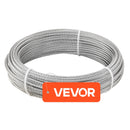 VEVOR tērauda troses komplekts 3,2 mm × 30,5 m, 304 nerūsējošā tērauda trose ar griezēju, pārrāvuma izturība 7,1 kN, 7×7 dzīslu konstrukcija, margām un dārza režģiem