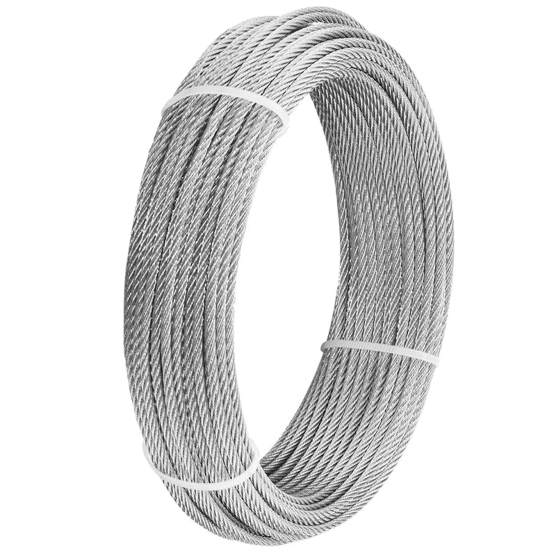 VEVOR tērauda troses komplekts 3,2 mm × 30,5 m, 304 nerūsējošā tērauda trose ar griezēju, pārrāvuma izturība 7,1 kN, 7×7 dzīslu konstrukcija, margām un dārza režģiem
