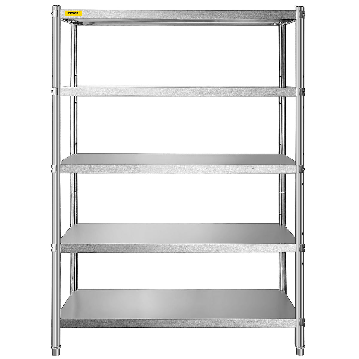 VEVOR Stainless Steel Shelving Unit 122 × 47 cm, 5 Adjustable Levels