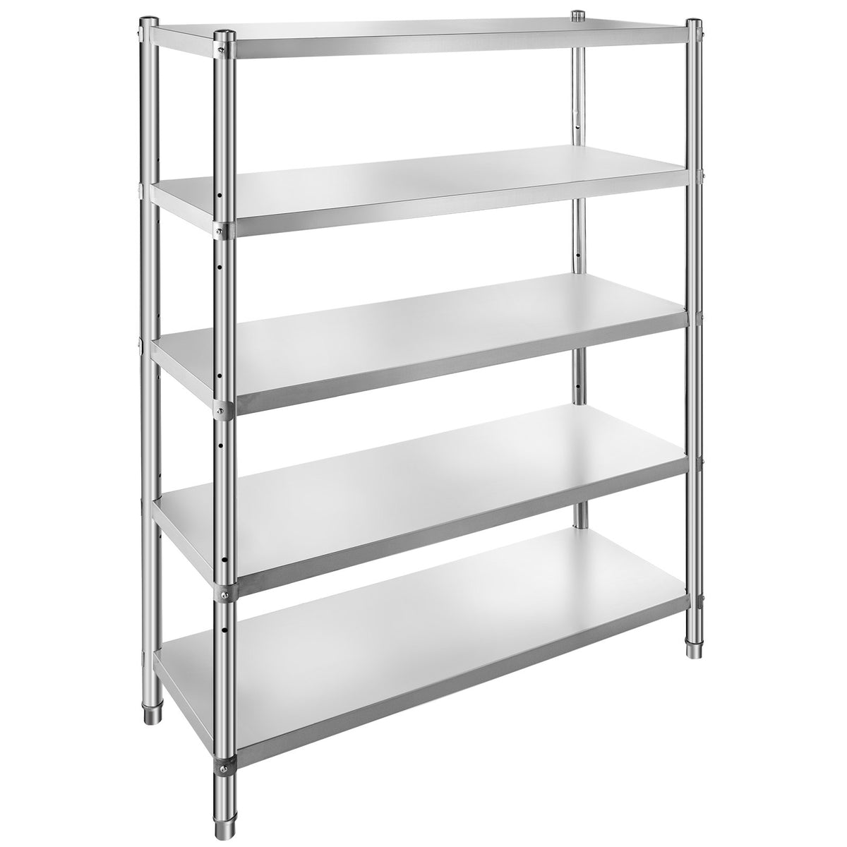 VEVOR Stainless Steel Shelving Unit 122 × 47 cm, 5 Adjustable Levels