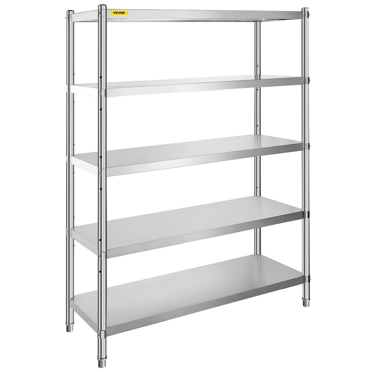 VEVOR Stainless Steel Shelving Unit 122 × 47 cm, 5 Adjustable Levels