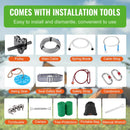 VEVOR zipline komplekts bērniem un pieaugušajiem, 30,48 m trošu nobrauciens līdz 227 kg, ātra uzstādīšana pagalmā, nerūsējošā tērauda trose ar atsperu bremzi, drošības josta un sēdeklis