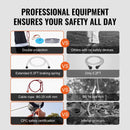 VEVOR troses nobrauciena komplekts bērniem un pieaugušajiem, 36,5 m, līdz 150 kg, ar atsperu bremzi, drošības jostu un sēdekli