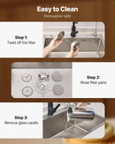 French Press kafijas kanna 1,5 L nerūsējošais tērauds ar filtru, dubultsienu termoizolēta, sudraba