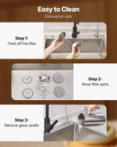 Franču kafijas prese, 1 l nerūsējošā tērauda ar filtru, dubultsienu termoizolācija, piemērota kafijai un tējai, aukstajai brūvēšanai, kempingam, ceļošanai un mājas virtuvei, sudraba krāsa