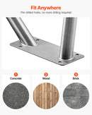 VEVOR baseina margas, 122 × 91,5 cm baseina roku balsts, kravnesība līdz 100 kg, izturīgs 304 nerūsējošā tērauda peldbaseina roku balsts, noņemama neslīdoša uzmava, bagātīgs piederumu komplekts baseina malai, ūdens atrakciju parkiem un SPA centriem