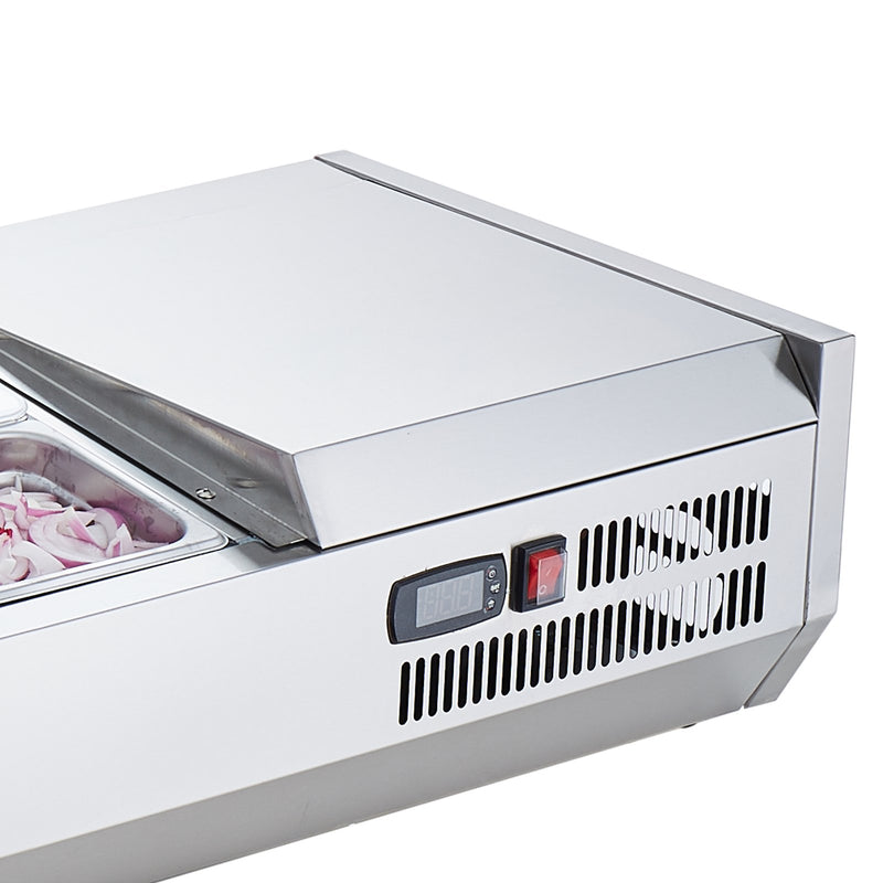 VEVOR galda salātu un picas sagatavošanas ledusskapis, 140 W, nerūsējošais tērauds, CE