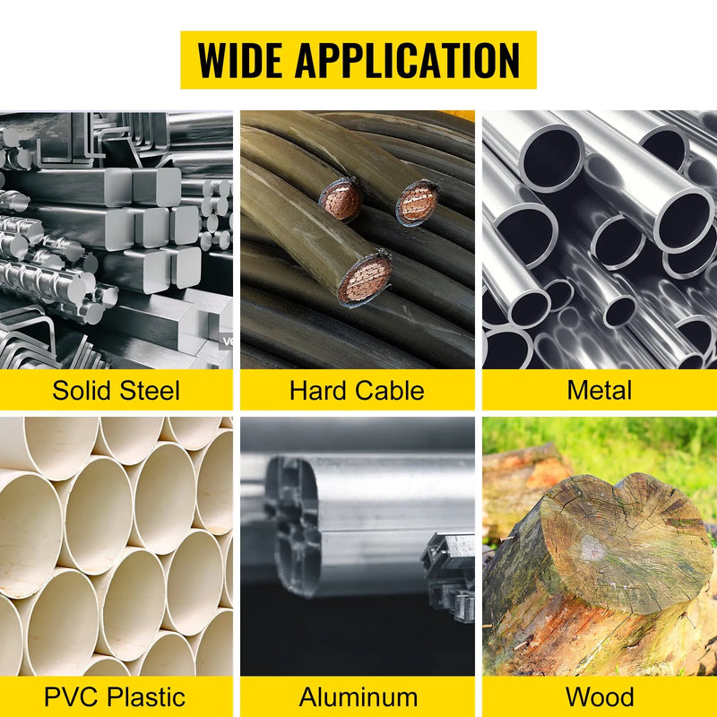 VEVOR portatīvais lentzāģis, griešanas dziļums 127 × 127 mm, bezvadu rokas lentzāģis ar noņemamu leģētā tērauda pamatni, regulējams ātrums, 10 A motors, piemērots metāla un koka griešanai
