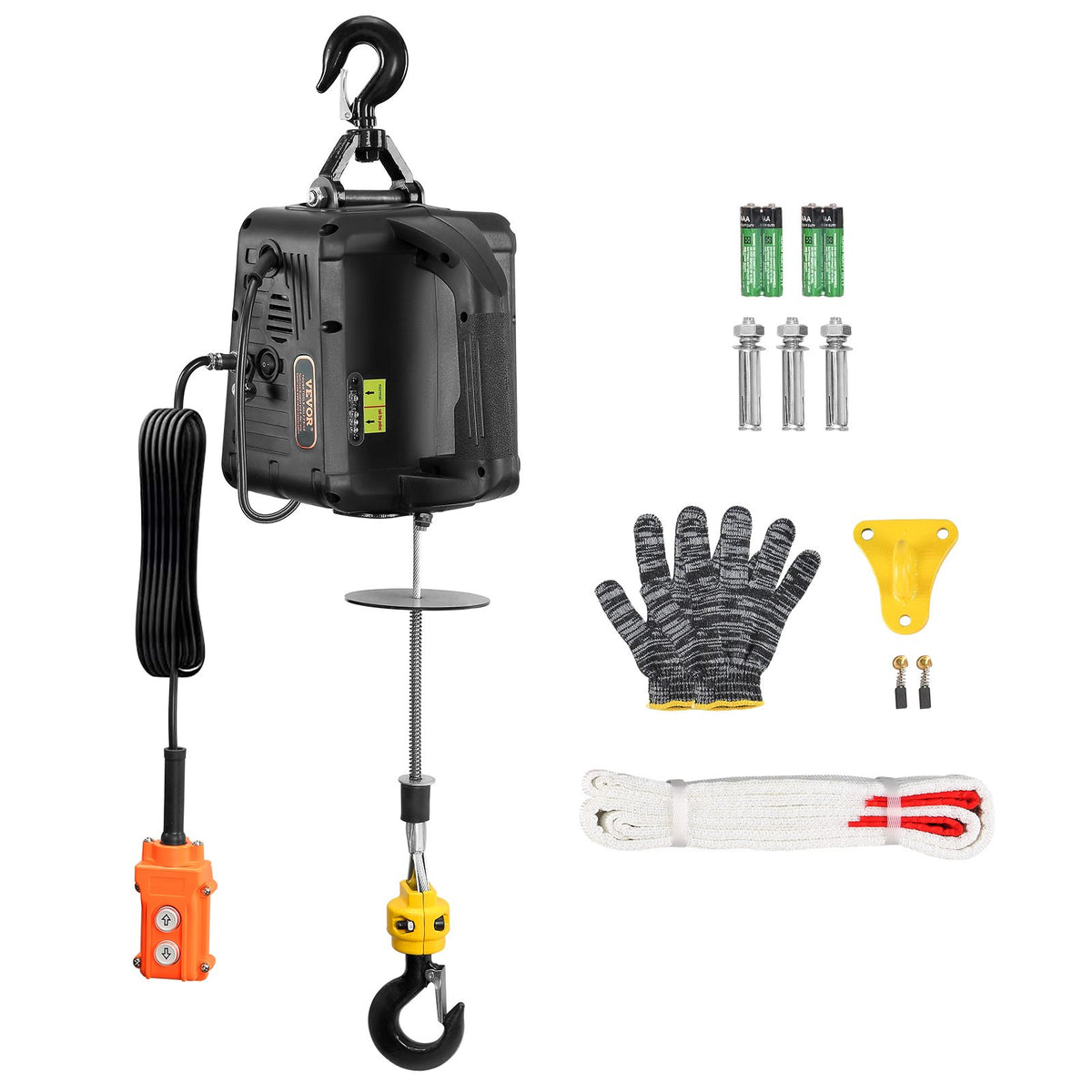 VEVOR 2-in-1 Portable Electric Lift, 499 kg Load Capacity, with Wired Remote Control