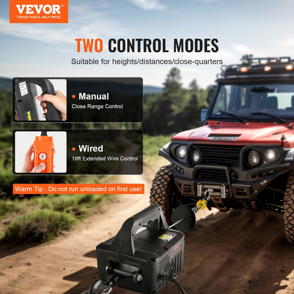 VEVOR 2-in-1 Portable Electric Lift, 499 kg Load Capacity, with Wired Remote Control