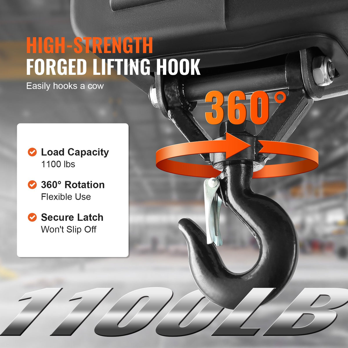 VEVOR 2-in-1 Portable Electric Lift, 499 kg Load Capacity, with Wired Remote Control