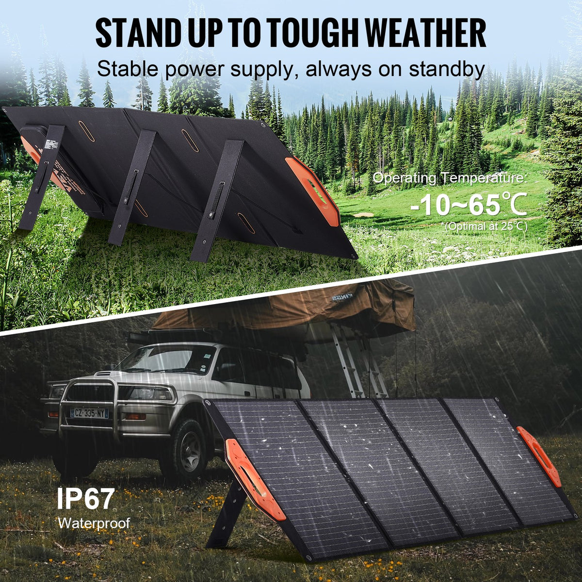 VEVOR Solar Panel 120W — ETFE, Foldable