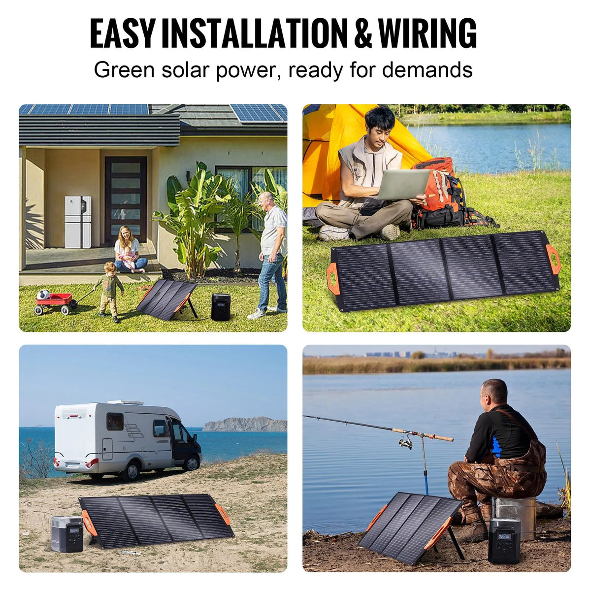 VEVOR Solar Panel 120W — ETFE, Foldable