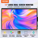 VEVOR Displejs portatīvs klēpjdatora ekrāna paplašinātājs 35,6 cm Full HD 1080p monitors 33–43 cm klēpjdatoriem - ZEMLETES.LV
