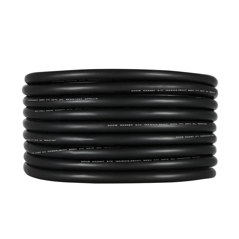 Strāvas pagarinātājs VEVOR 50 FT (15,2 m), 10AWG, premium klases vara kabelis