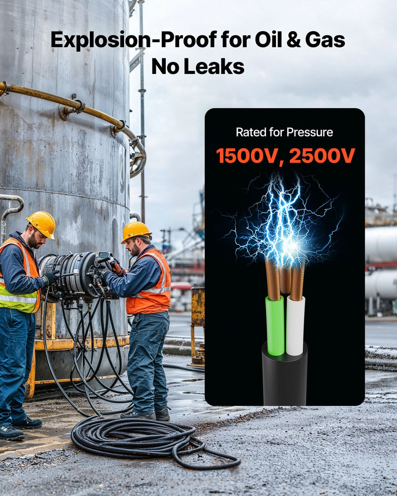 VEVOR Strāvas pagarinātājs VEVOR 25 FT (7,6 m), 6AWG, premium klases vara kabelis