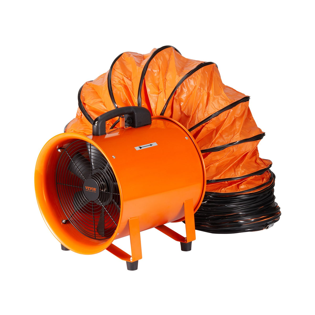 VEVOR 203.2mm Portable Exhaust Fan with 10m Hose - Industrial Duct Blower