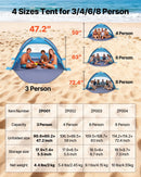 VEVOR pludmales telts nojume 3 personām ar UPF 50+ aizsardzību, pārnēsājama saules nojume ar pārnēsāšanas somu un smilšu kabatām, viegla un ātri uzstādāma, piemērota kempingam, makšķerēšanai un piknikiem brīvā dabā