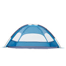 VEVOR pludmales telts nojume 3 personām ar UPF 50+ aizsardzību, pārnēsājama saules nojume ar pārnēsāšanas somu un smilšu kabatām, viegla un ātri uzstādāma, piemērota kempingam, makšķerēšanai un piknikiem brīvā dabā