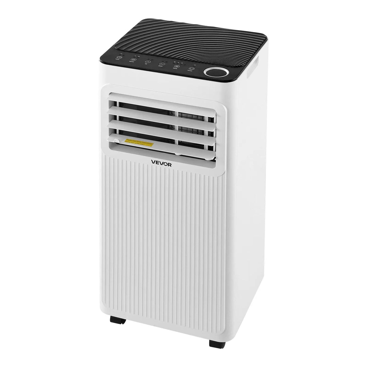 VEVOR portatīvais gaisa kondicionieris 2,6 kW, 3 - in - 1 stāvošs dzesēšanas iekārta ar LED skārienpaneli un tālvadības pulti, 24 h taimeris, dzesēšana/mitruma samazināšana/ventilators, energoefektivitāte A, balts - ZEMLETES.LV