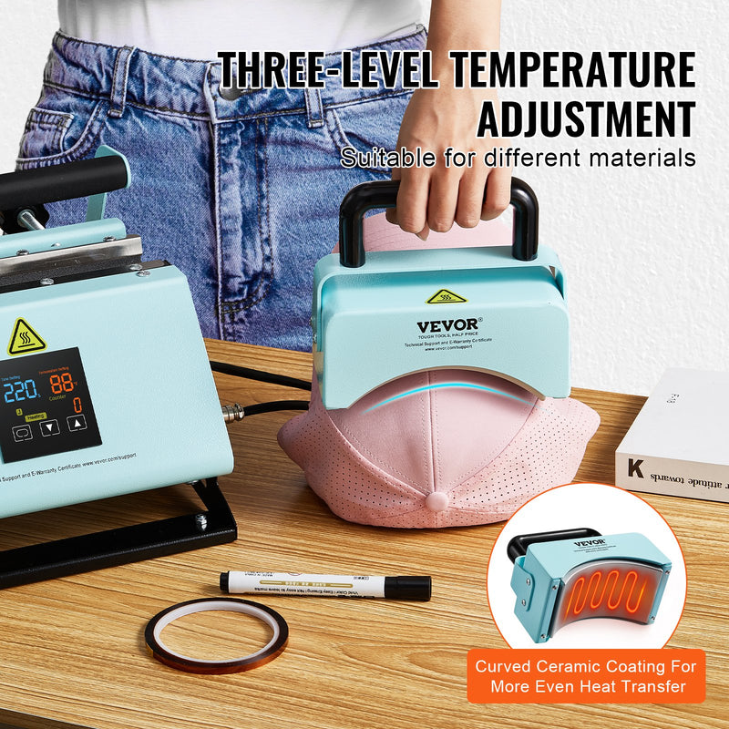 VEVOR 2-in-1 termoprese cepuru un termokrūžu apdrukai