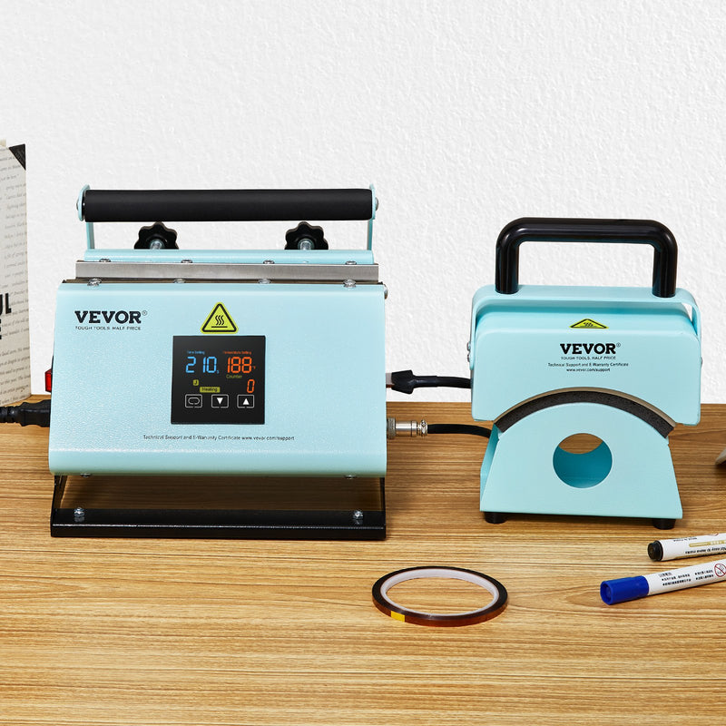 VEVOR 2-in-1 termoprese cepuru un termokrūžu apdrukai