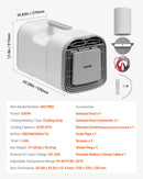 VEVOR pārnēsājamais kondicionieris 4250 BTU, DC 24 V / AC, piemērots teltīm un kempingam