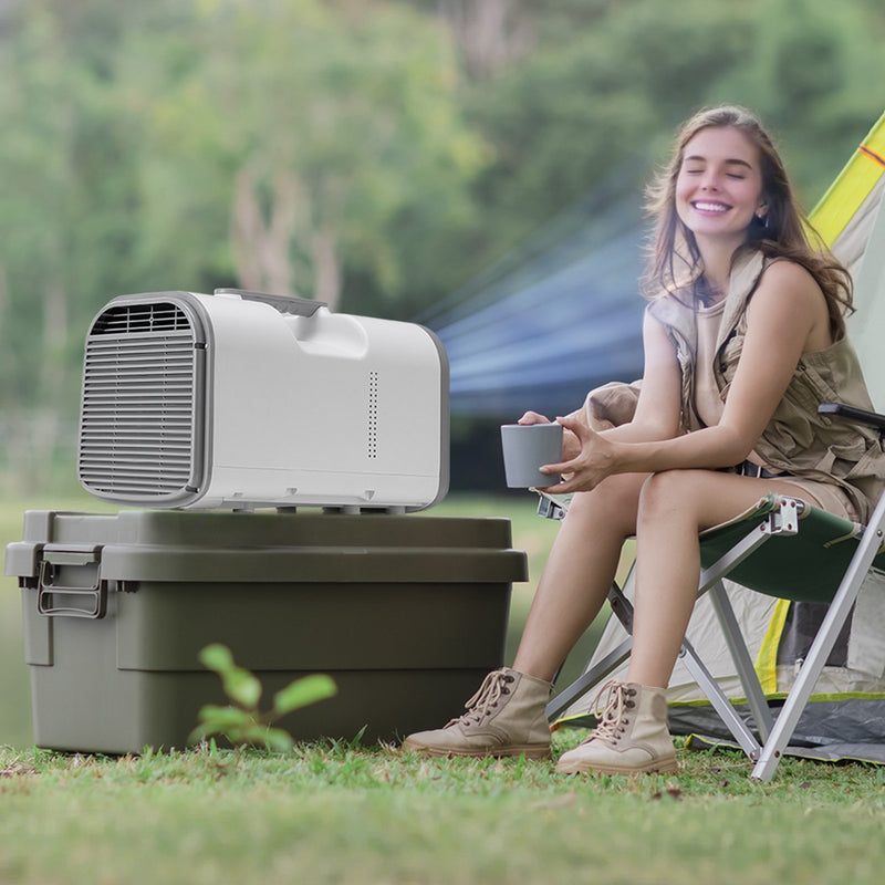 VEVOR pārnēsājamais kondicionieris 4250 BTU, DC 24 V / AC, piemērots teltīm un kempingam