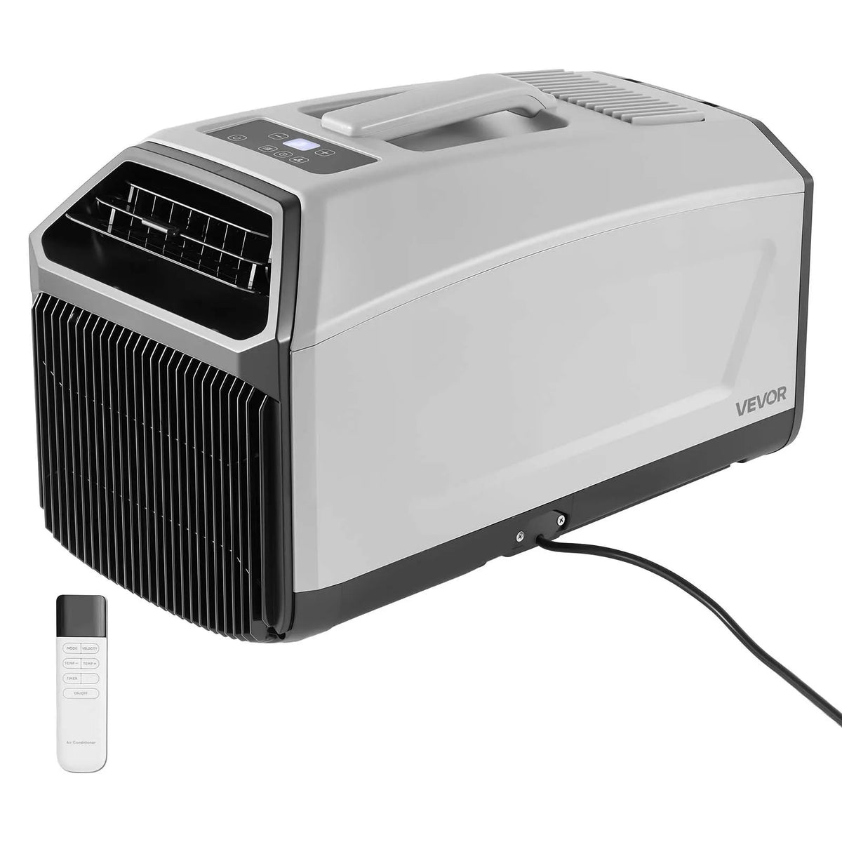 VEVOR pārnēsājams kempinga gaisa kondicionieris, 980 W, ar šļūteni, pulti un skārienvadību, 16–32 °C, 150 m³/h, tumši pelēks