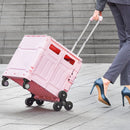 VEVOR salokāms ratiņgrozs ar kāpšanai piemērotiem riteņiem, ritināms konteiners, 65 L