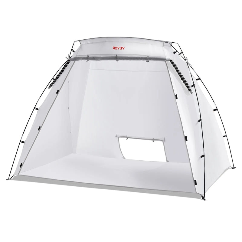 Krāsošanas nojume 2,3 × 1,6 × 1,6 m pārnēsājama telts ar iebūvētu grīdu un sieta ekrānu, saliekama pop-up tipa kabīne mēbeļu, lielu DIY projektu un hobiju krāsošanai